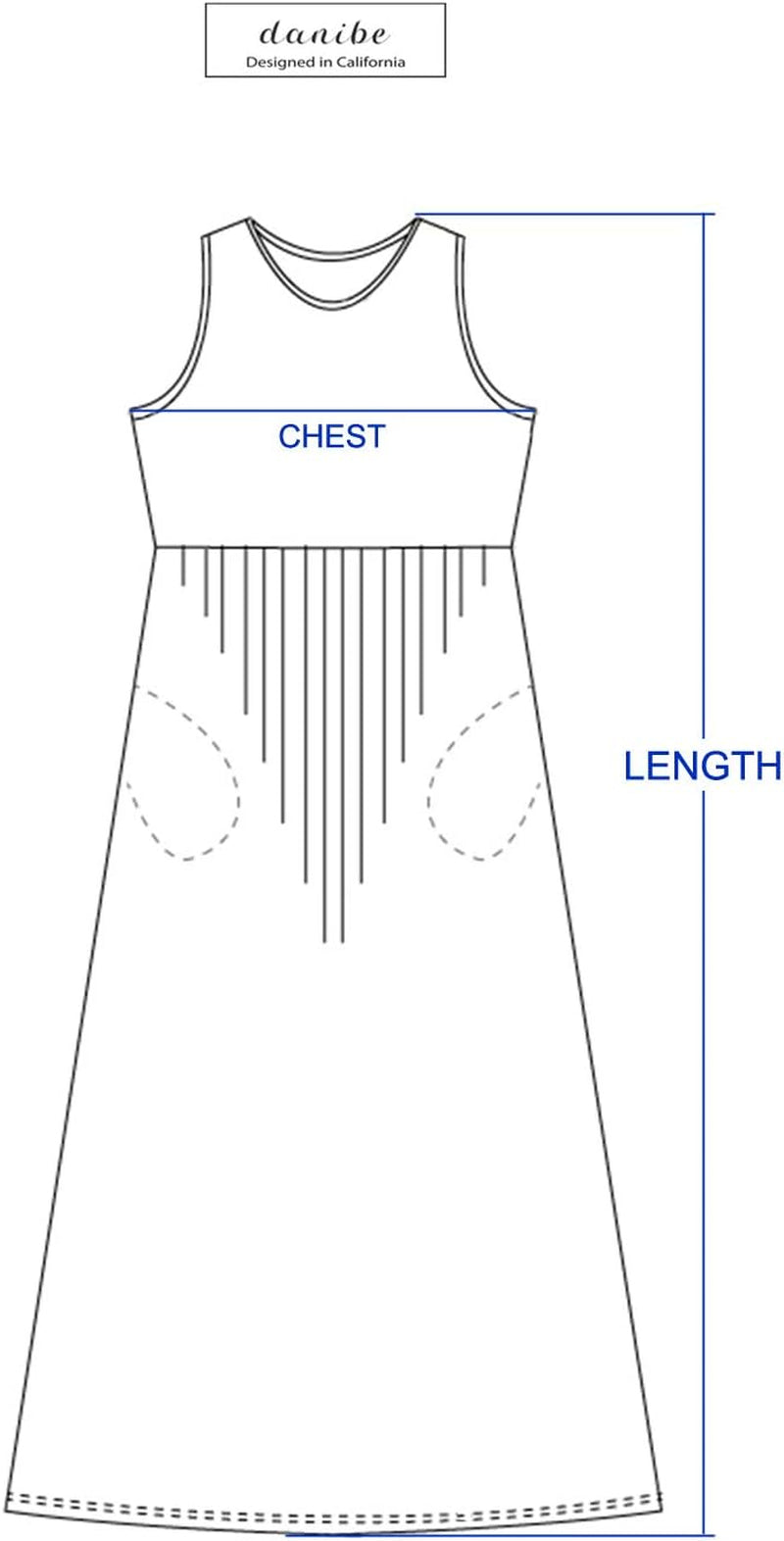 Women'S Sleeveless Racerback Long Maxi Dress with Pockets (XS-XXL)