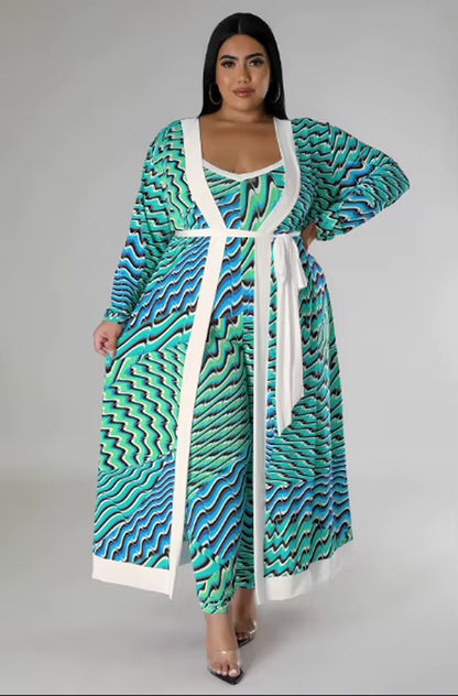 Size Dress Sets 2 Piece Outfits Slip Maxi Dresses Out Wear Coat Cloak Sexy Matching Suit Fall Wholesale Dropshipping