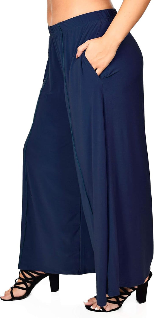 Women plus Size Loose Fitting Boho Palazzo Pants